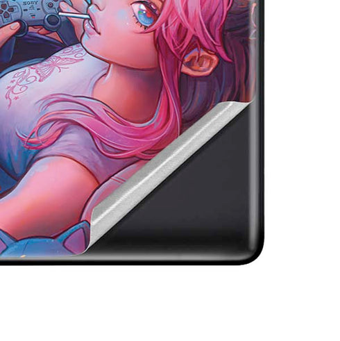 Pink Hair Anime Gamer Girl by Ivy Dolamore Google Pixel 6 Skin